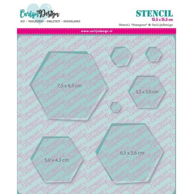 CarlijnDesign Stencil - Hexagons